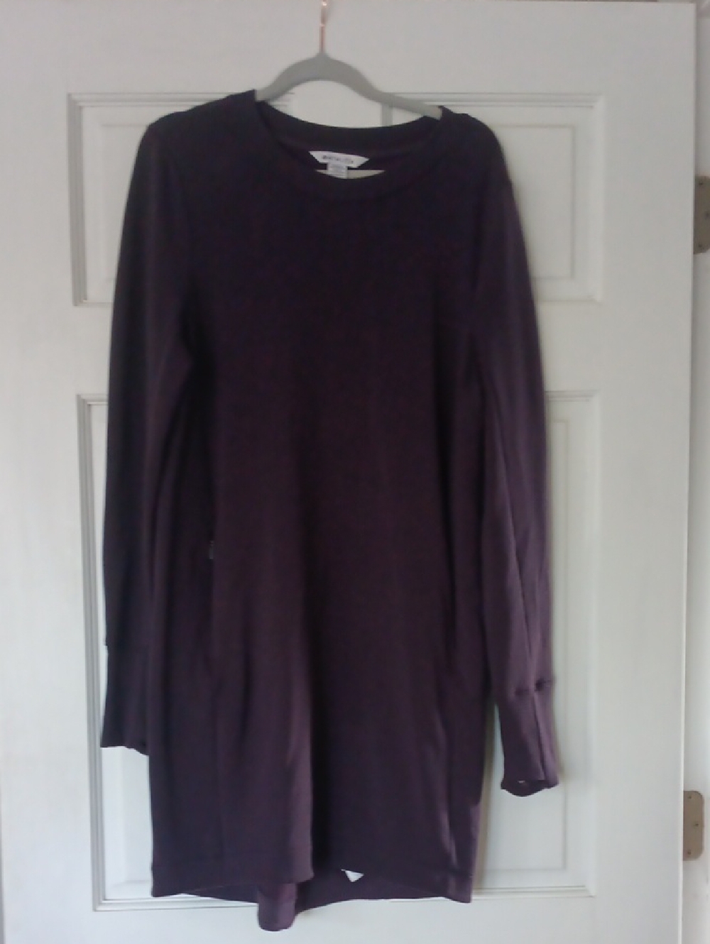 Athleta Deep Plum Sweatshrt Dress Small